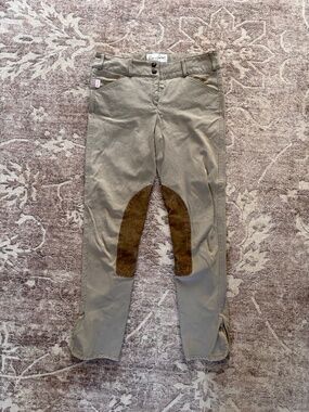 Tailored Sportsman Trophy Hunter Low-Rise Breeches, Tan, 28R
